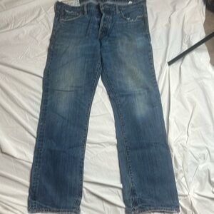 Vintage Abercrombie & Fitch buttonfly acid wash jeans